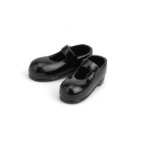 11SH-F001B-G Obitsu 11cm Body Doll Strapped Magnet Shoes Black