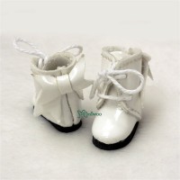 SBB007WHE Mimiwoo 2.2cm Doll Shoes Ribbon Boots WHITE for Middle Blythe  Obitsu 11cm Body