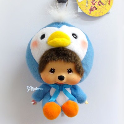 220550 Monchhichi Big Head MCC x Chamekko Keychain Penguin ICE 