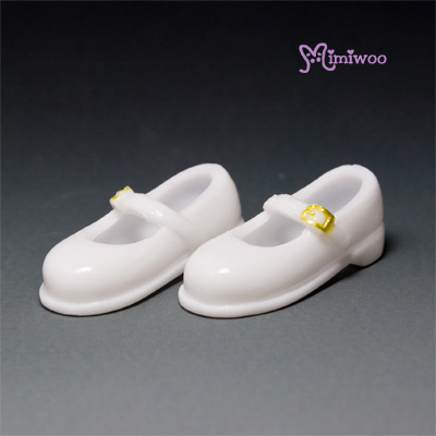 27SH-F011W Obitsu 27cm Doll 1/6 Body Strapped Shoes White