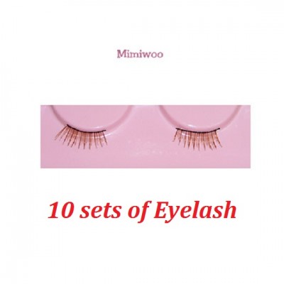 BJD DIY Material Craft 1/6 Figure Doll Eyelash BROWN (Set of 10 pairs) EL02-DBx10