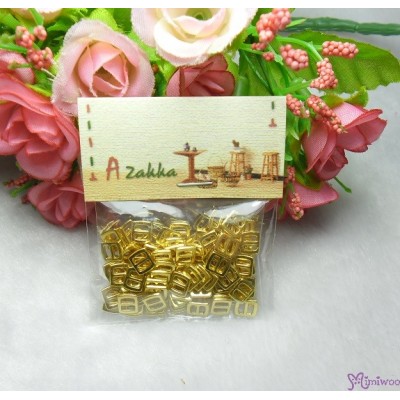 NDA021SXGLD DIY Crafts Mini Metal Buckle Gold 100pcs
