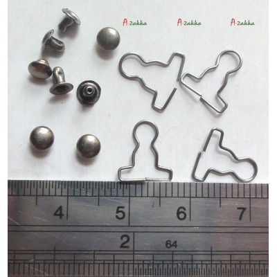 NDA116SXCPR DIY 4mm Mini Overall Suspender Buckle COPPER (100 Set)