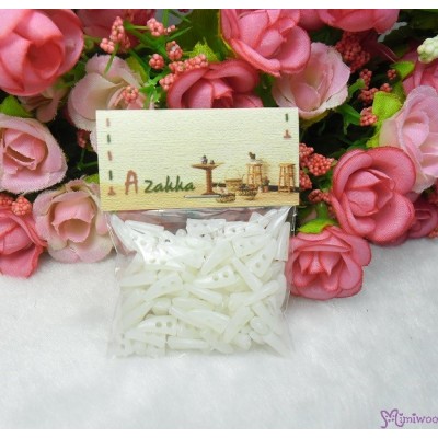 Doll Clothes DIY Crafts 10mm Mini Horn Button White (100pcs) NDB028SX-WHE