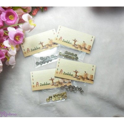 DIY Materials 4mm Metal Mini Button Flower Dark Grey (10pcs) NDB035DGY