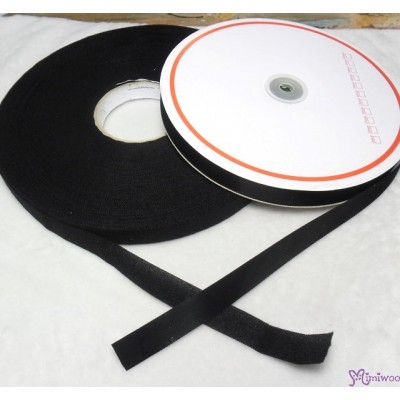 VEB-2 DIY Material Thin Velcro Tape Set 2cm x 50 meter BLACK