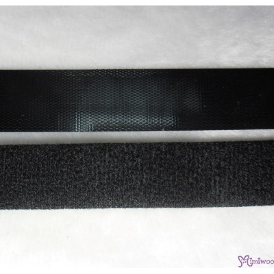VEB-2 DIY Material Thin Velcro Tape Set 2cm x 50 meter BLACK