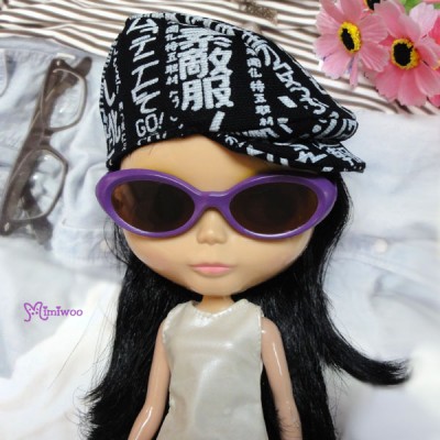 HSM011PUE03 Neo B Doll Mimi Plastic Purple Glasses Brown Lens