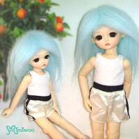 KUD001YEW Yo SD Bjd Doll Outfit Boxing Trunk Pants Off-white