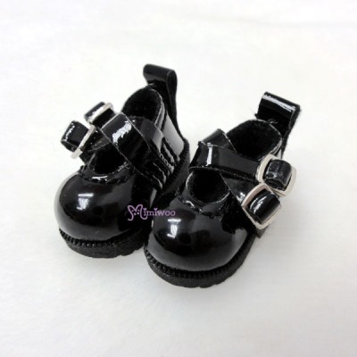 LYS002BLK Mimiwoo 1/6 Bjd Lati Yellow Basic Doll 3.3cm Cross Strap Shoes Black 
