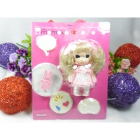 Mame Momoko Pink Dress Girl Mini Figure 10cm Doll 215100