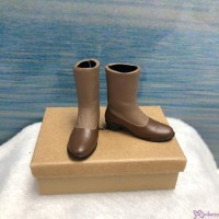 818129 Sekiguchi Momoko 1/6 Size Plastic Doll Shoes - Button Up Boots Brown