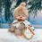 203307 Sekiguchi Monchhichi S Size Plush Sweet Brown Girl 