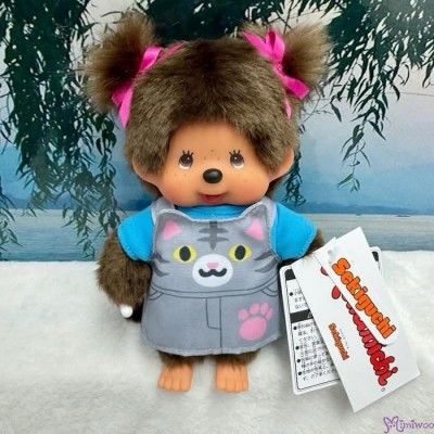 203864+71+88+95 Monchhichi S Size Animal Dress Shiba Dog + Frog + Bunny + Kitten (4pcs Set)