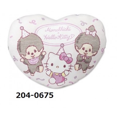 204-0675 Hello Kitty x Monchhichi Heart Cushion 45 x 30cm 204-0675 Hello Kitty x Monchhichi Heart Cushion 45 x 30cm