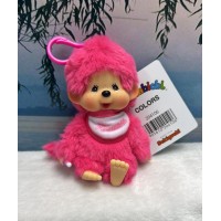204106-CH Monchhichi SS Size Colors Mascot with Plastic Keychain Cherry