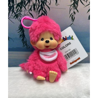 204106-CH Monchhichi SS Size Colors Mascot with Plastic Keychain Cherry
