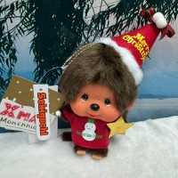 220990 Big Head Monchhichi 17cm X'Mas Mascot Christmas Santa 