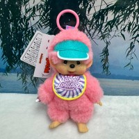 227020 Sweet Lollipop Monchhichi SS Size Keychain Mascot Pink  