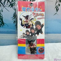 233660 Yatterman x Monchhichi 3cm Mini Mascot Phone Strap Keychain - Doronjo