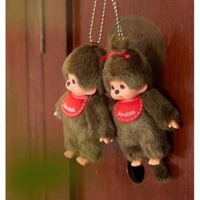 244355+62 Monchhichi 10cm Mini Keychain Mascot - Boy & Girl