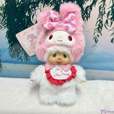 244461 Monchhichi Chimutan x Melody 18cm Keychain Mascot 