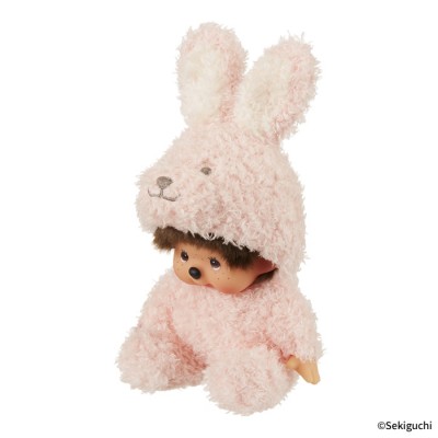 245758 Monchhichi Fluffy Animal S Size Sitting MCC Rabbit Girl ~ NEW OCT ~