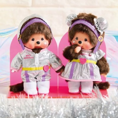 246229+36 Japan Official Shop Limited - Monchhichi Idol S Size Plush Boy & Girl ~ PAIR ~  