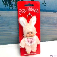 2478 Monchhichi Friend 10cm Plush Mascot Ball Chain - Bunny 