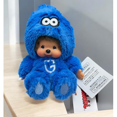 25-O-0011 Japan J-League Soccer Club GAMBA OSAKA x Monchhichi S Size Plush ~ 25-O-0011 Japan J-League Soccer Club GAMBA OSAKA x Monchhichi S Size Plush ~