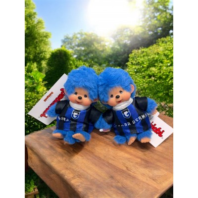 25-O-0061-01 Japan J-League Soccer Club GAMBA OSAKA x Monchhichi Player Keychain Mascot ~ 