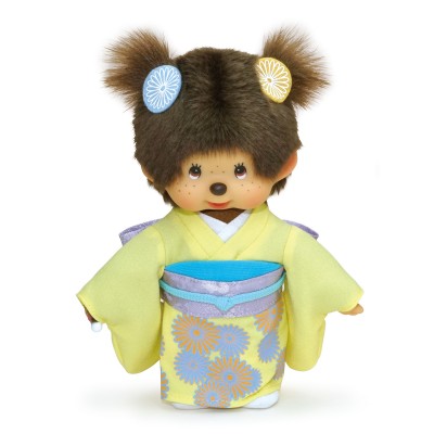 256365 Monchhichi 20cm Plush MCC Kimono Chrysanthemum Girl  256365 Monchhichi 20cm Plush MCC Kimono Chrysanthemum Girl