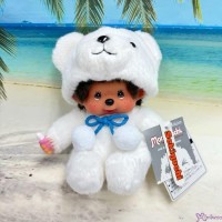259458 Monchhichi S Size Stuffed Plush - Animal Polar Bear ~ RARE