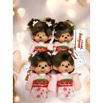 261093 Sakura Kimono Monchhichi 12.5cm Girl Keychain Mascot ~ NEW ~