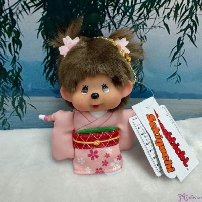 261093 Sakura Kimono Monchhichi 12.5cm Girl Keychain Mascot ~ NEW ~