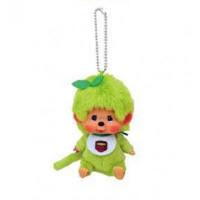 261185 Big Head Monchhichi Mascot SS Size Keychain Matcha Green Tea ~ RARE 