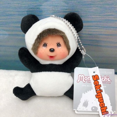 Monchhichi Plush Mascot 13cm Keychain Panda 262199