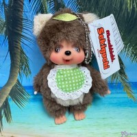 263080 Monchhichi Friend Mascot 14cm Keychain - TanuTanu Raccoon -