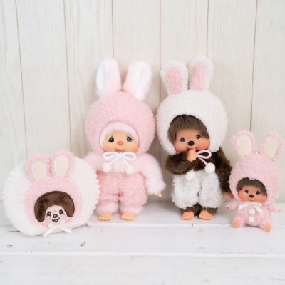 265237 Monchhichi S Size Poodie Plush Bunny ~ NEW FEB ~