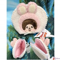 265268 Monchhichi Poodie Plush Bunny MCC Multi Pouch Bag ~ NEW FEB ~