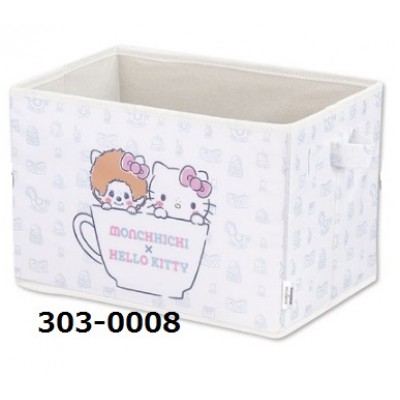 303-0008 Hello Kitty x Monchhichi Folded Storage Box L Size 25 x 38 x 25cm 303-0008 Hello Kitty x Monchhichi Folded Storage Box L Size 25 x 38 x 25cm