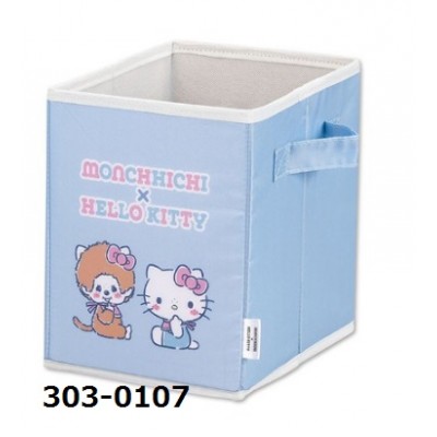 303-0107 Hello Kitty x Monchhichi Folded Storage Box S Size 25 x 19 x 25cm 303-0107 Hello Kitty x Monchhichi Folded Storage Box S Size 25 x 19 x 25cm