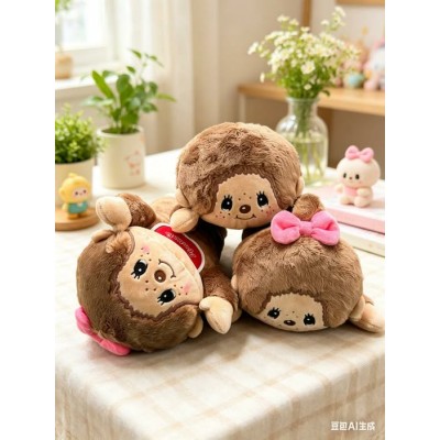 35780 Monchhichi Zipper Plushy Stationery Case Big Head Boy