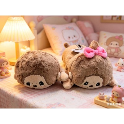 35780 Monchhichi Zipper Plushy Stationery Case Big Head Boy