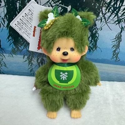 359210 Japan Kyoto Limited Monchhichi Mascot SS Size Keychain Matcha Green Tea - Green