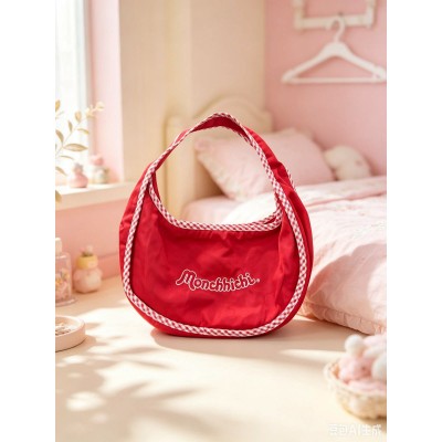 36866  Monchhichi Bib Shape Hand Bag RED 