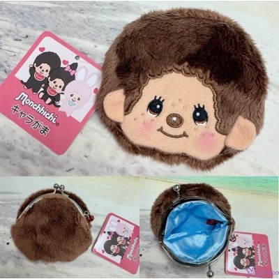 52265 Monchhichi 10 x 10cm Plush Coin Bag Purse  - Boy
