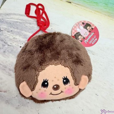 52890 Monchhichi 11.5 x 13.5cm Plushy Bag with Strap BOY ~ NEW ARRIVAL ~