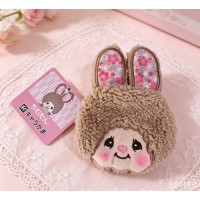 55334 Monchhichi 10 x 10cm Plush Coin Bag with Buckle - Chimutn ~ NEW