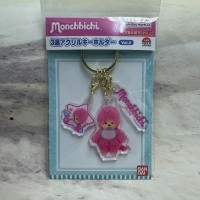 583034 Color Monchhichi 5cm Plastic Keychain Mascot - Cherry
